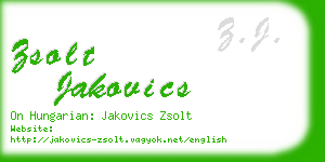 zsolt jakovics business card